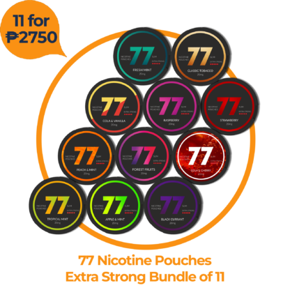 77 Nicotine Pouches Extra Strong Bundle of 11