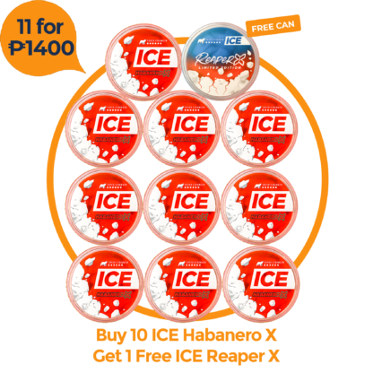 Buy 10 ICE Habanero X, Get 1 FREE ICE Reaper X!